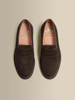 Hot Calf Suede Penny Loafer Shoes Shoes