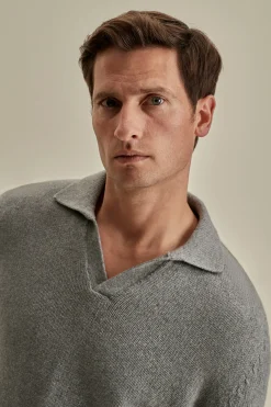 Discount Cashmere Long Sleeve Skipper Polo Shirt T-Shirts & Polos|Knitwear