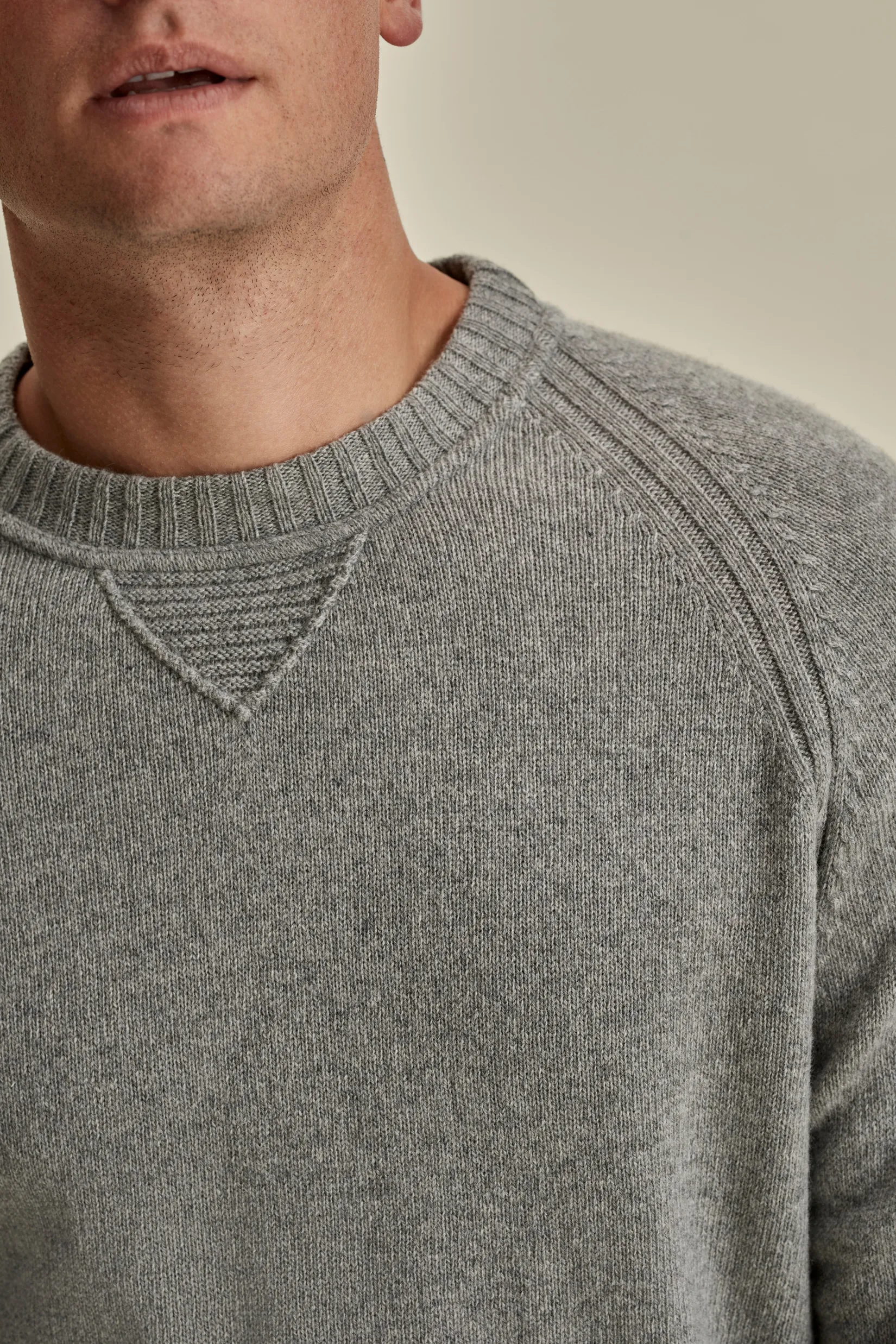Clearance Cashmere Raglan Crew Neck Sweater Knitwear
