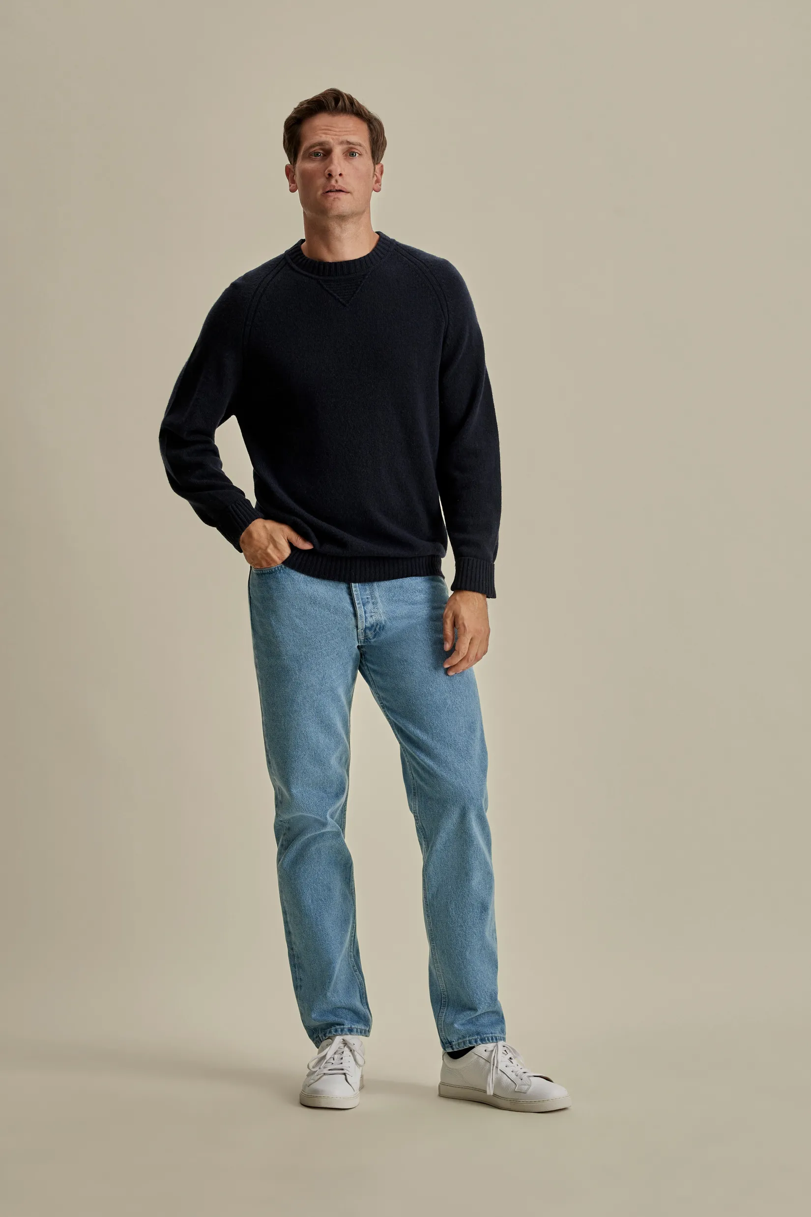 Sale Cashmere Raglan Crew Neck Sweater Knitwear