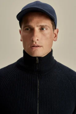 Outlet Cashmere Zip-Through Fisherman Rib Sweater Knitwear