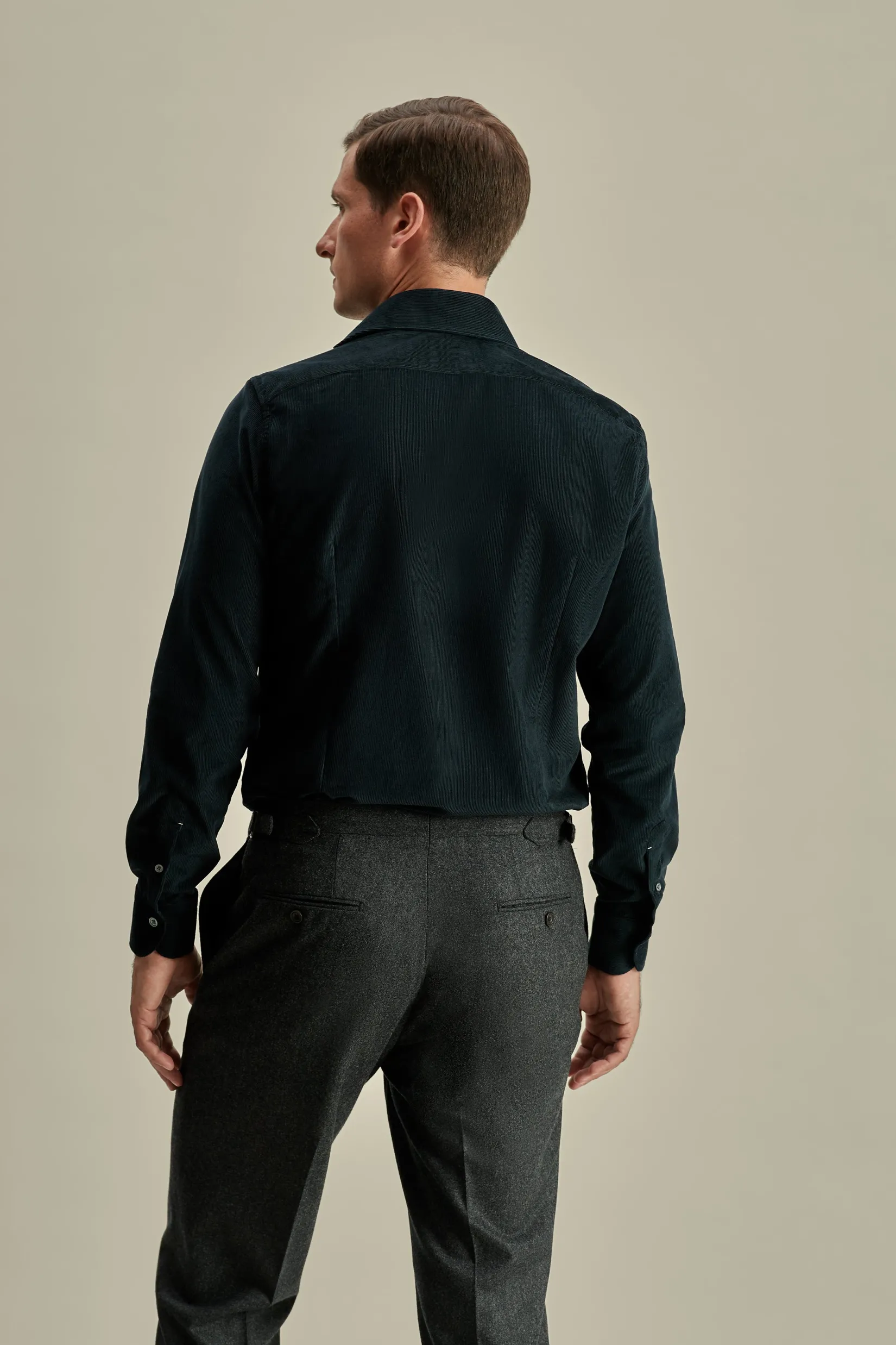 Clearance Corduroy Cutaway Collar Shirt Shirts