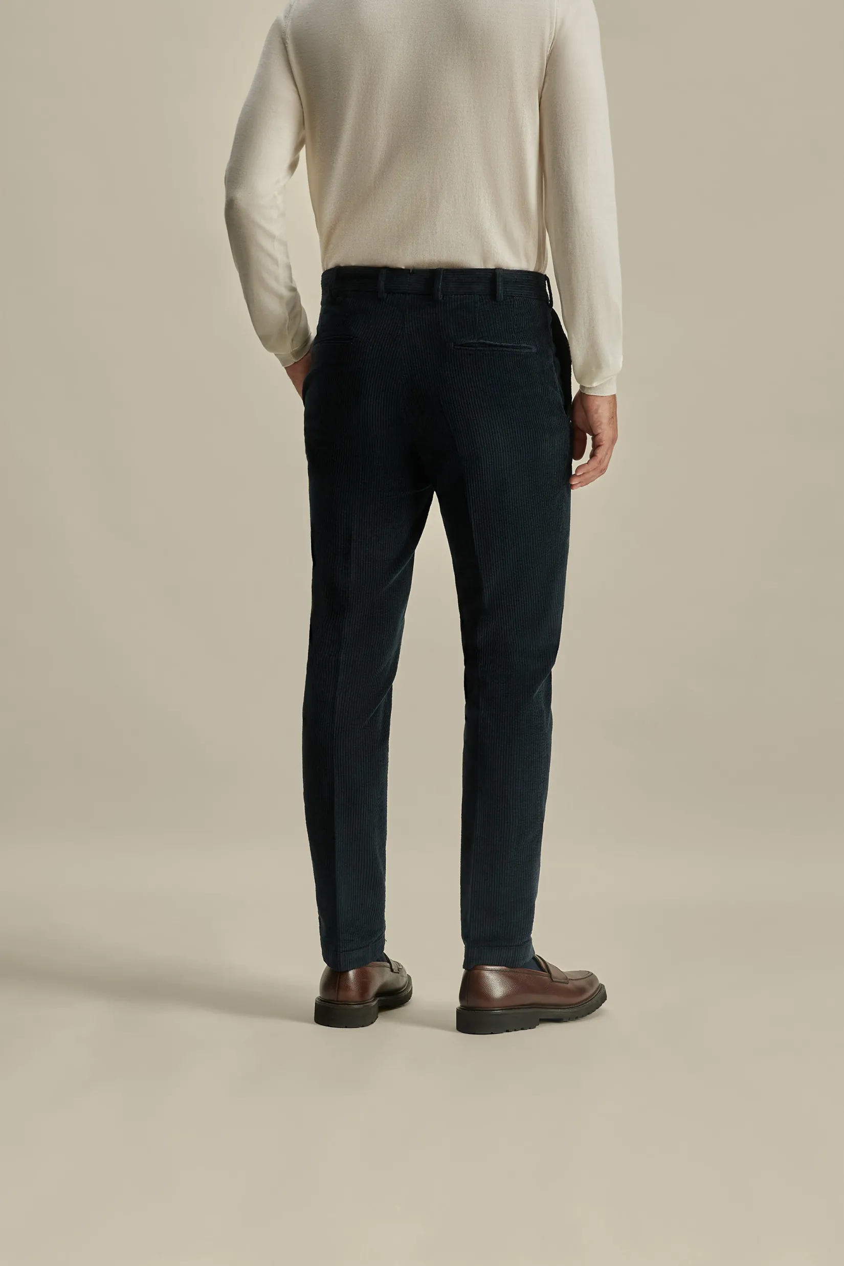 Online Corduroy Easy Fit Flat Front Chinos Trousers & Shorts