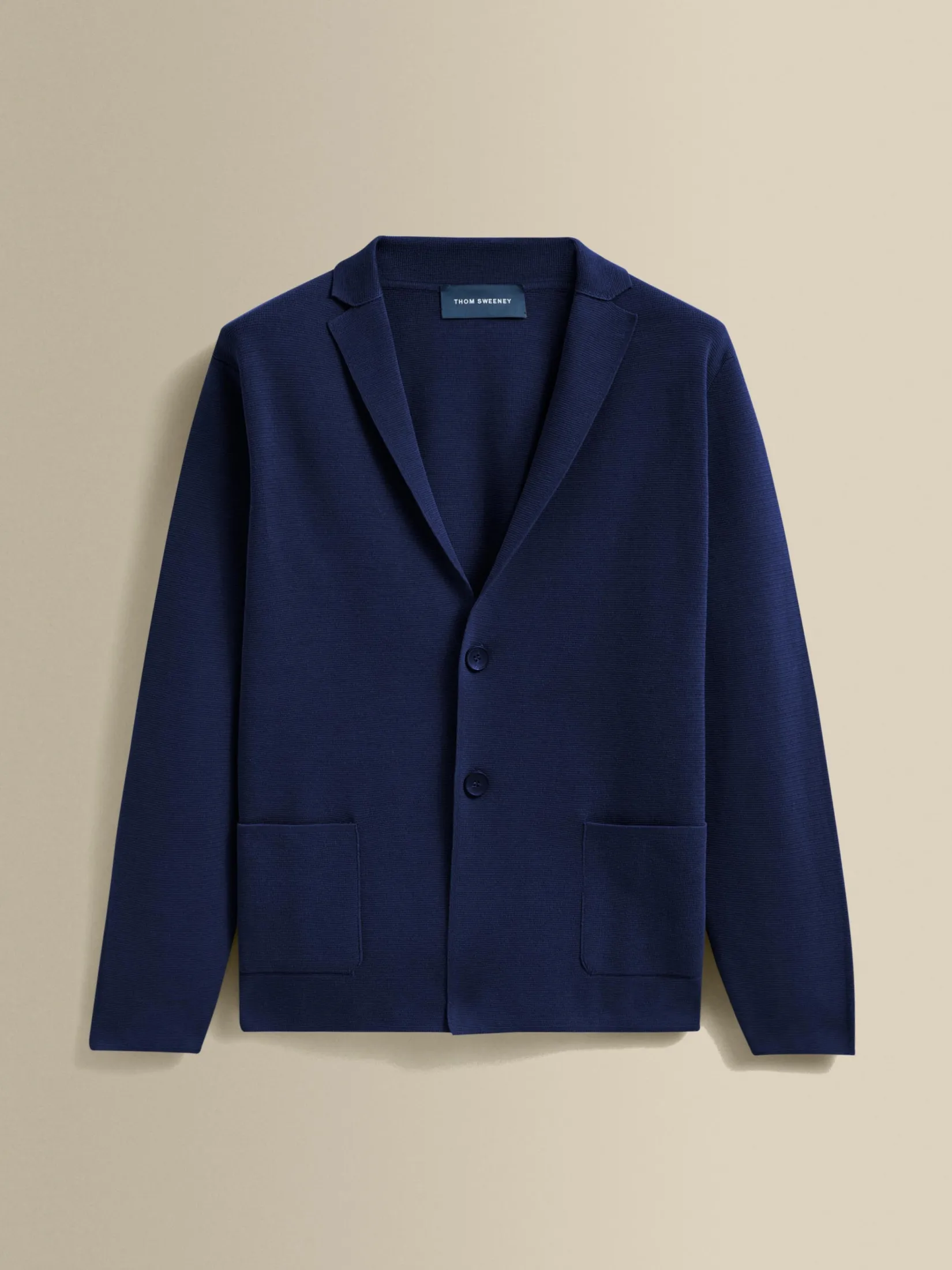 Online Crepe Cotton Single Breasted Knitted Blazer Knitwear