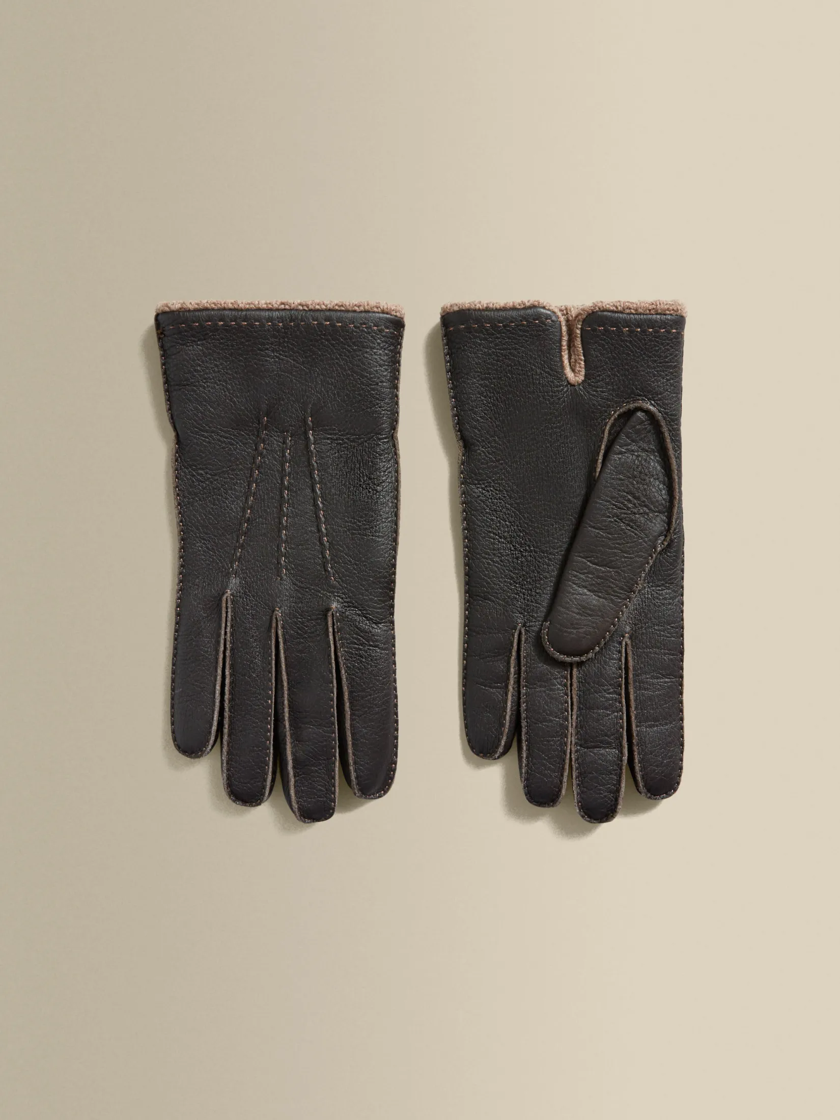 Outlet Deer Skin Cashmere Lined Gloves Accessories