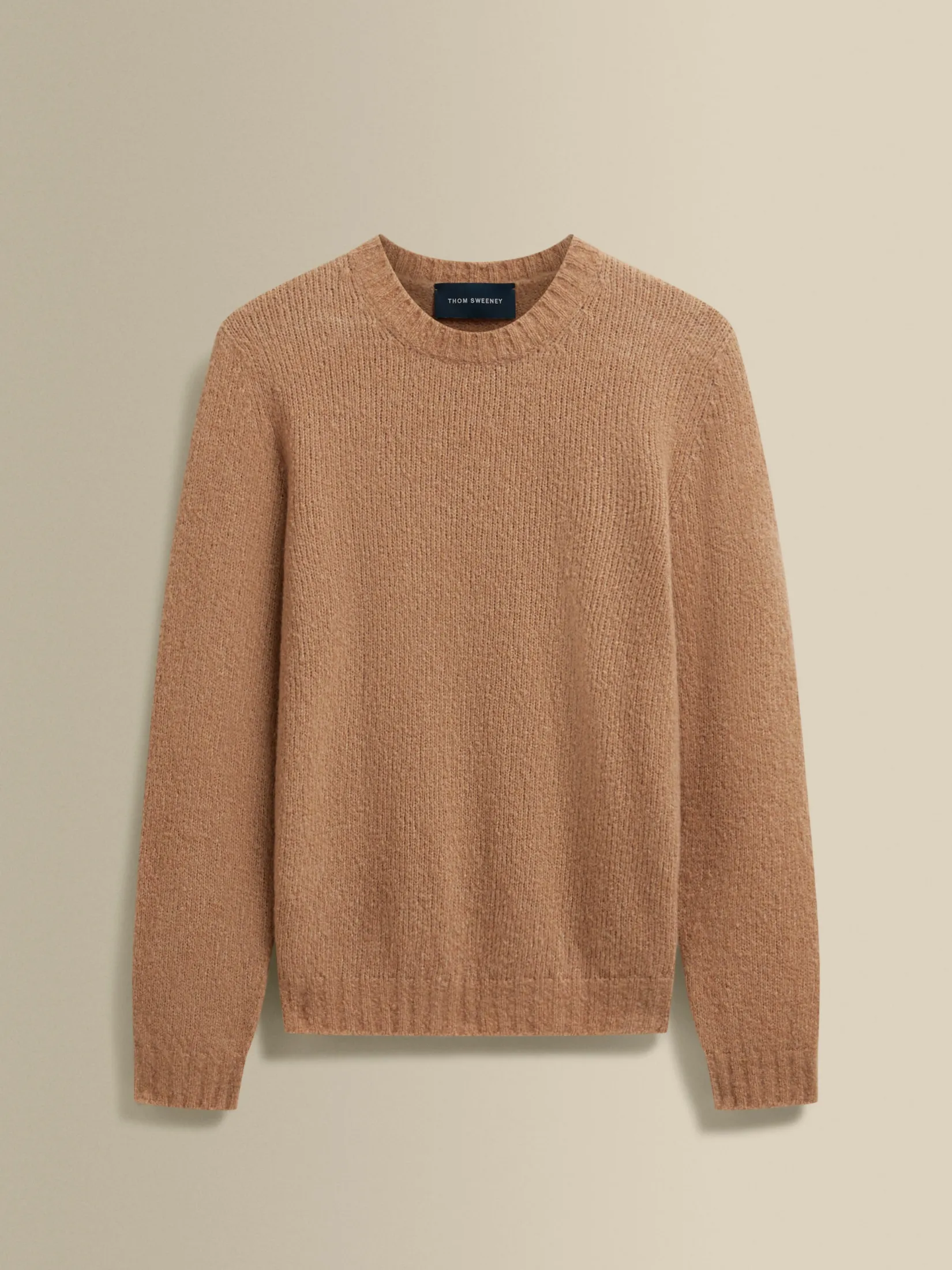 Felted Wool Cashmere Crew Neck Sweater Knitwear
