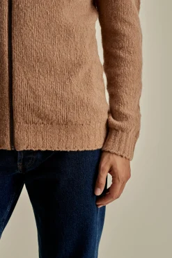 Online Felted Wool Cashmere Zip-Through Sweater Knitwear