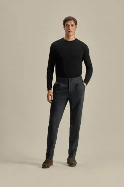 Clearance Flannel Relaxed Tailored Trousers Trousers & Shorts|Tailoring