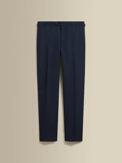 Discount Flat Front Wool Hopsack Trousers Trousers & Shorts|Tailoring