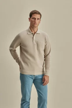 Discount Japanese Wool Long Sleeve Polo Shirt T-Shirts & Polos|Knitwear