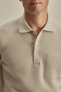 Discount Japanese Wool Long Sleeve Polo Shirt T-Shirts & Polos|Knitwear