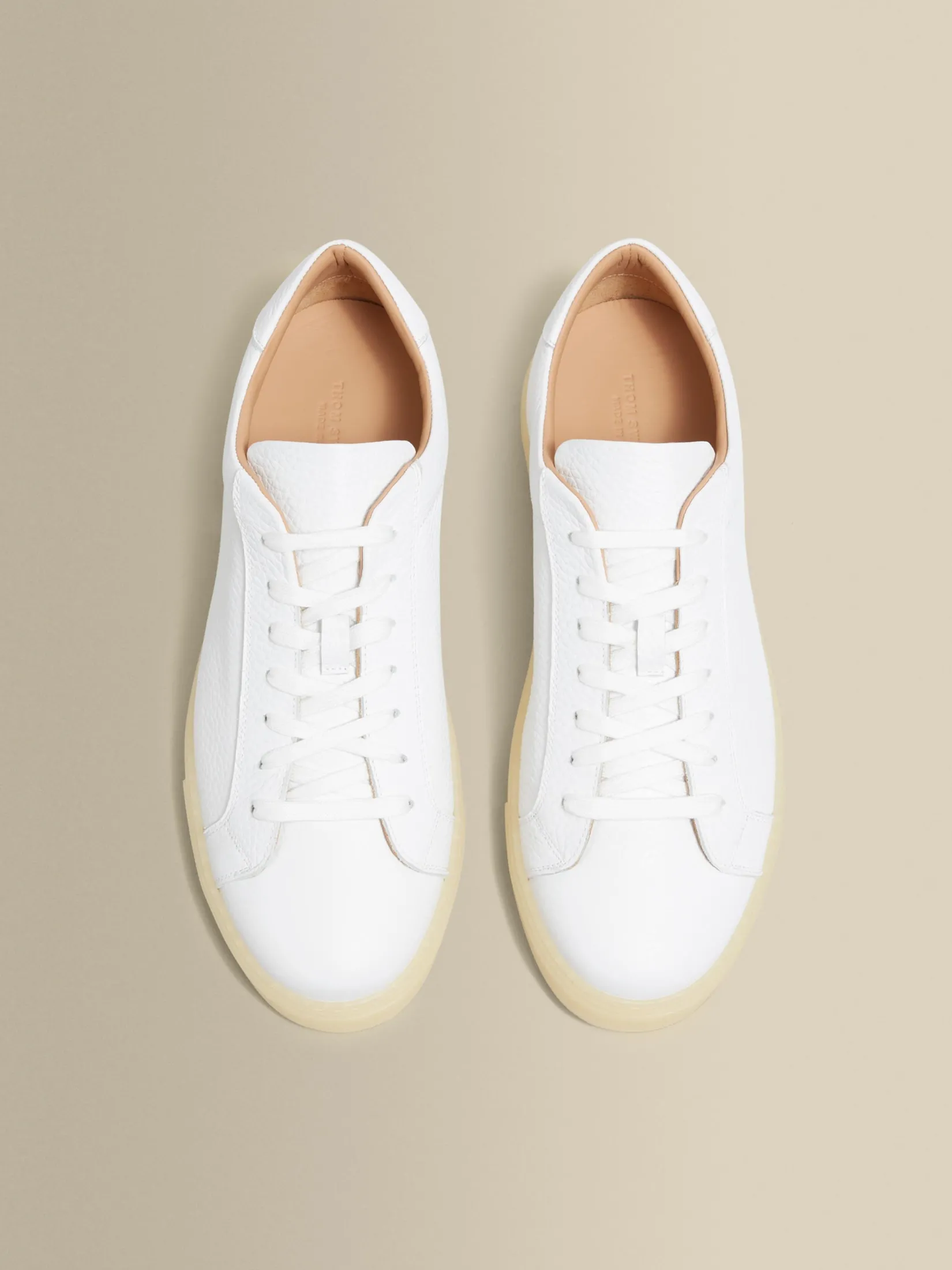Online Leather Sneakers With Gum Sole Shoes