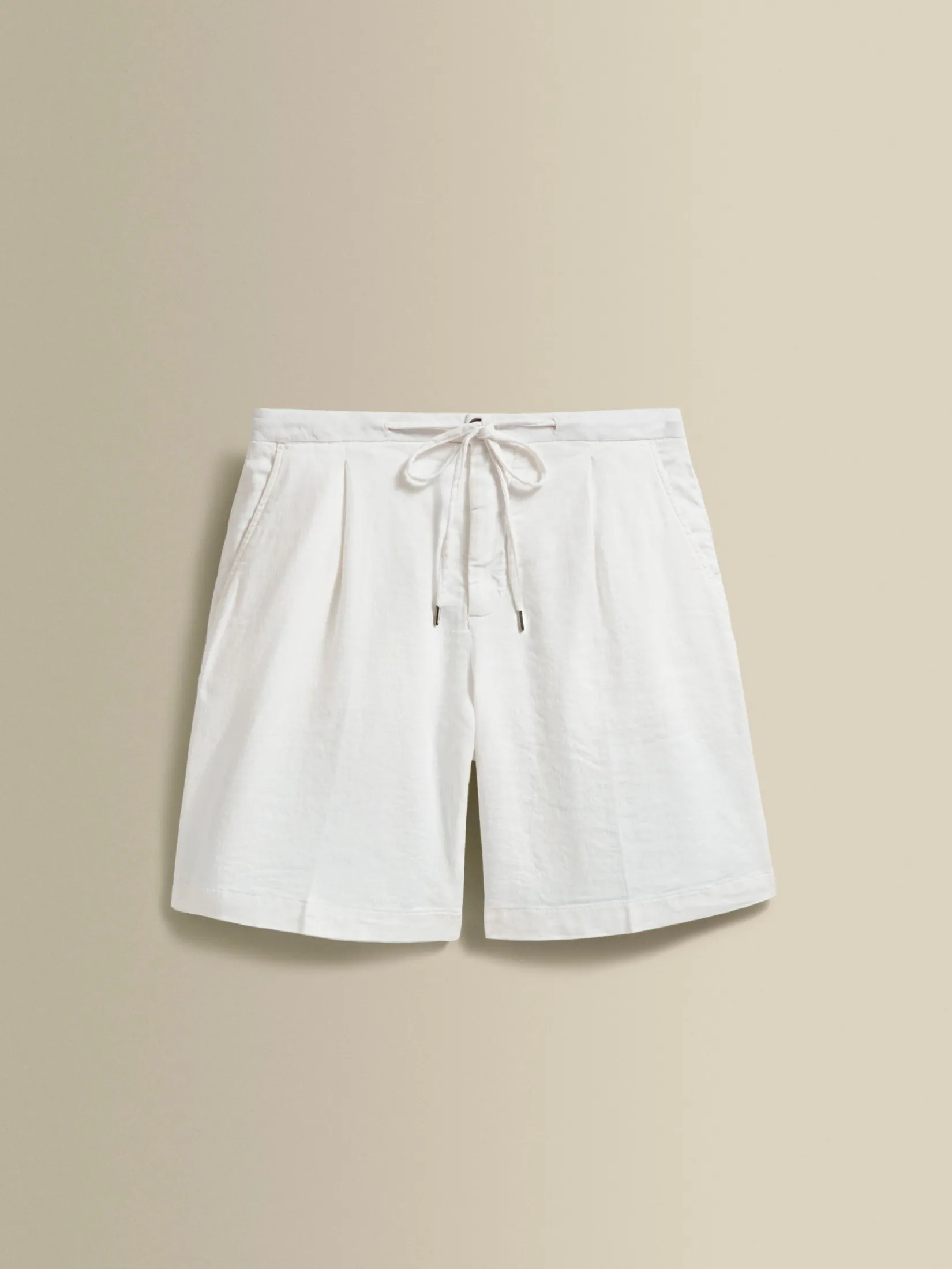 Online Linen Jersey Pleated Shorts Trousers & Shorts