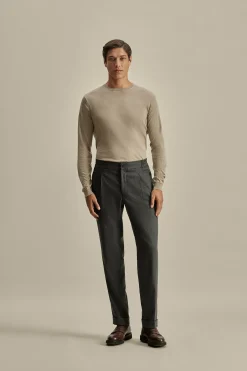 New Merino Wool Extrafine Crew Neck Sweater Knitwear
