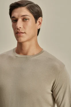 New Merino Wool Extrafine Crew Neck Sweater Knitwear