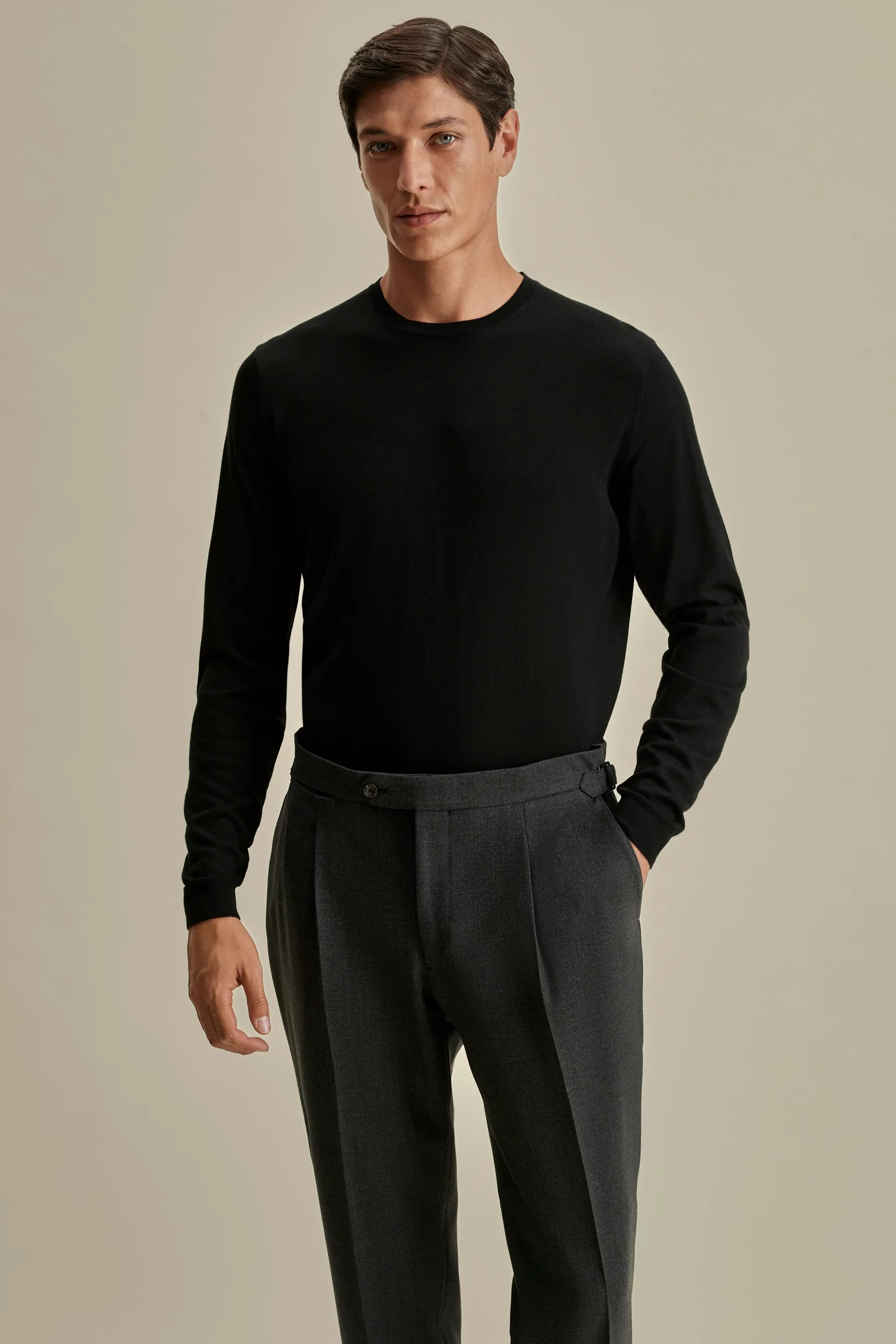 Clearance Merino Wool Extrafine Crew Neck Sweater Knitwear