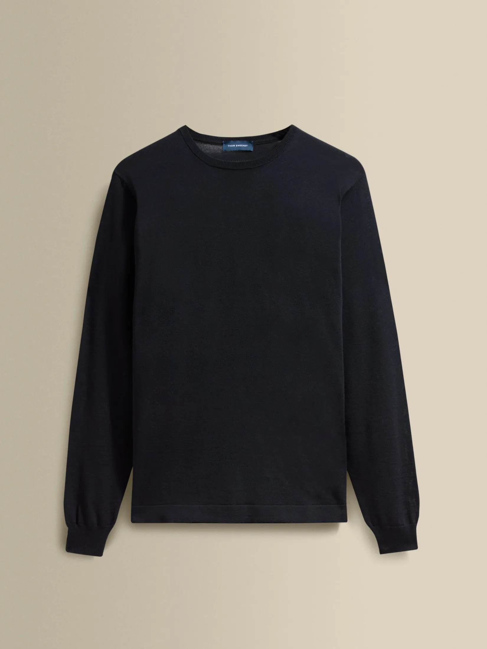 New Merino Wool Extrafine Crew Neck Sweater Knitwear