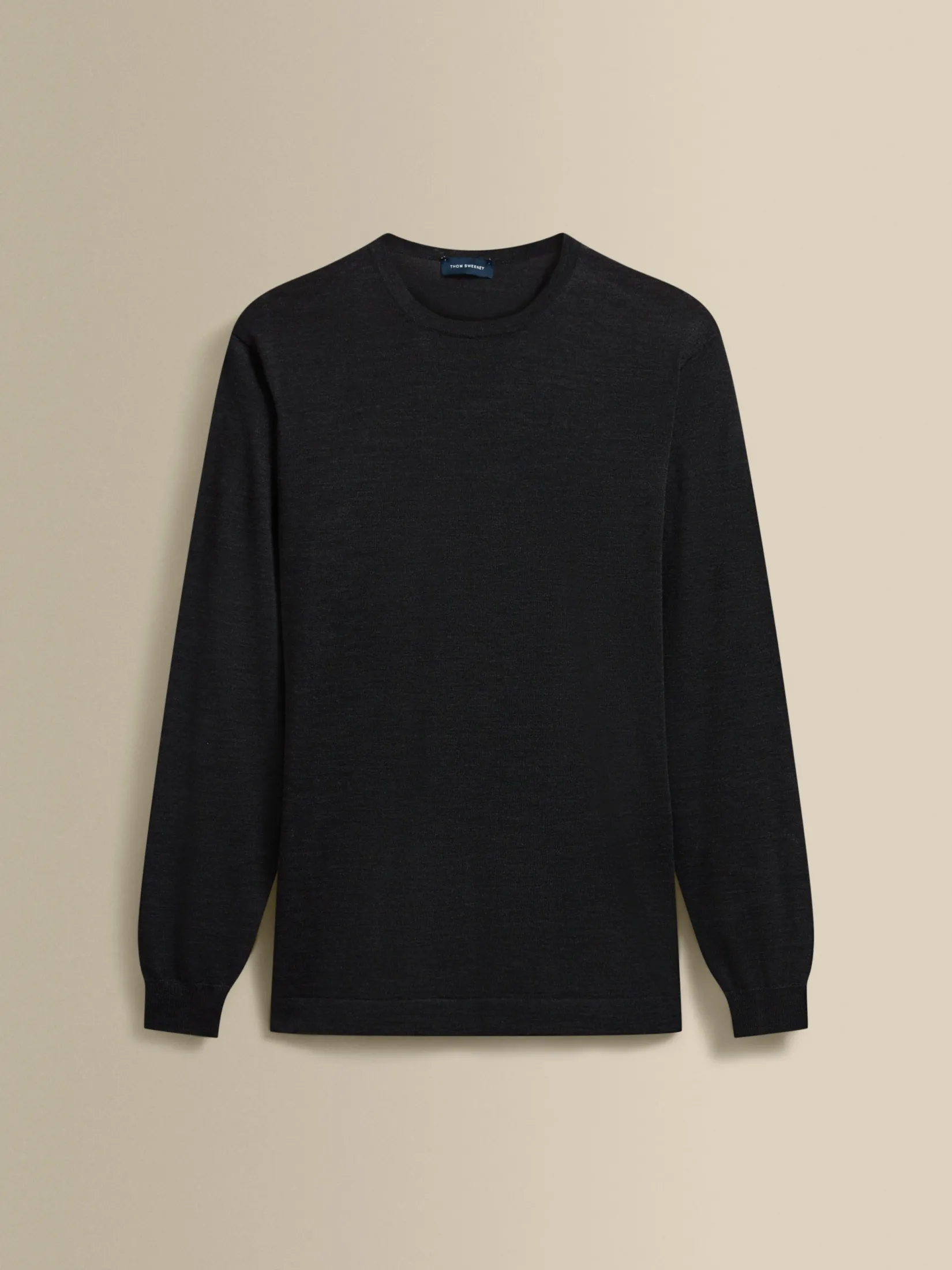 New Merino Wool Extrafine Crew Neck Sweater Knitwear