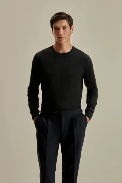 New Merino Wool Extrafine Crew Neck Sweater Knitwear