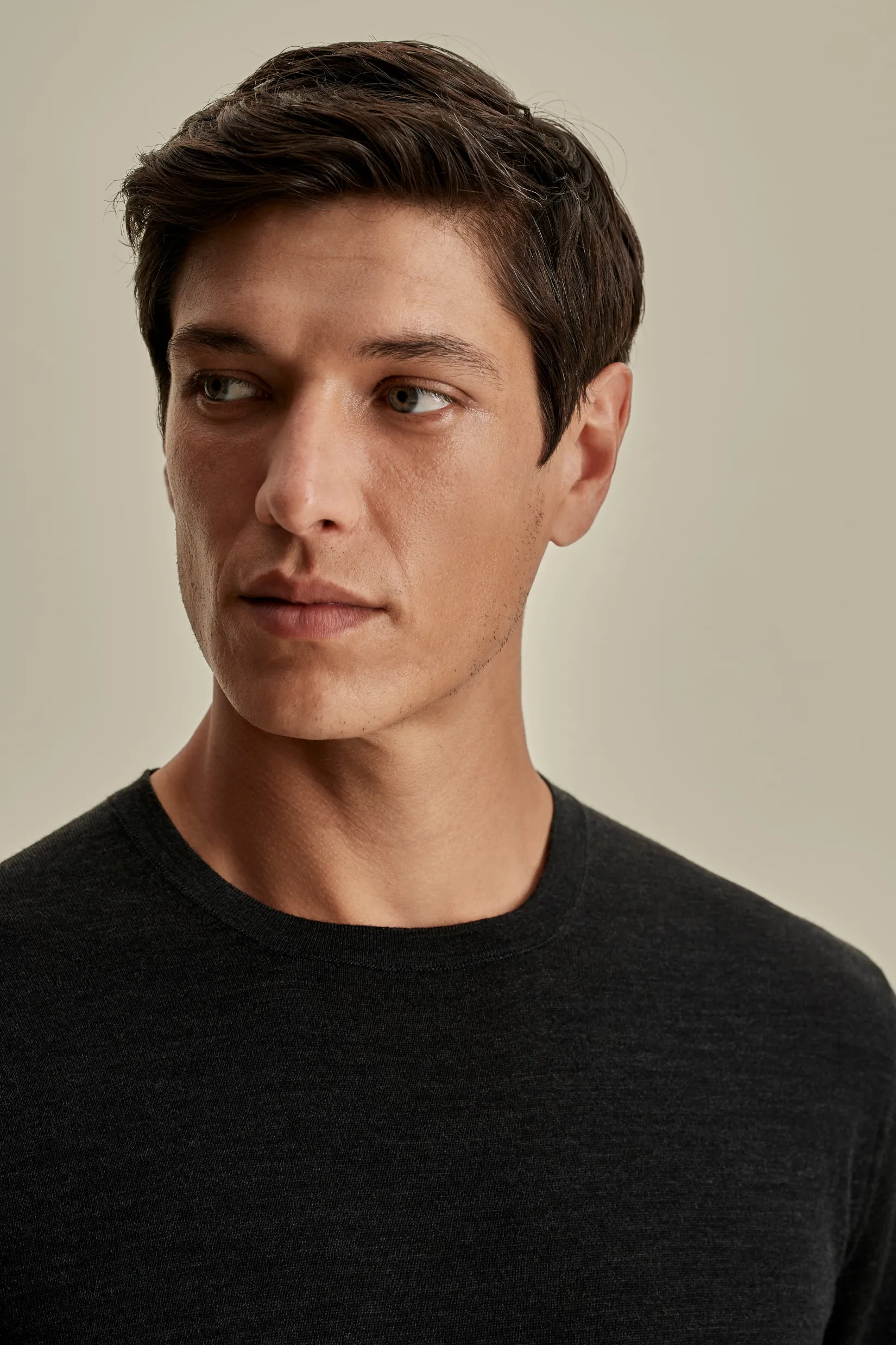 New Merino Wool Extrafine Crew Neck Sweater Knitwear