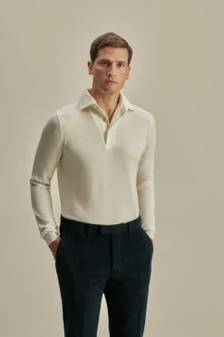 Best Merino Wool Extrafine Long Sleeve Polo Shirt T-Shirts & Polos|Knitwear