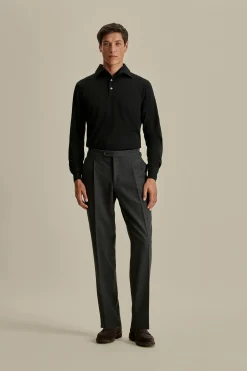 Sale Merino Wool Extrafine Long Sleeve Polo Shirt T-Shirts & Polos|Knitwear