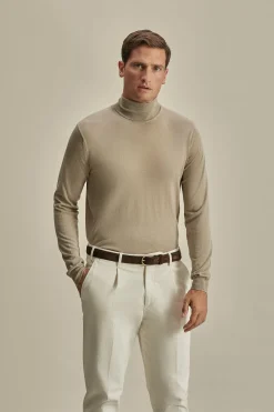 Sale Merino Wool Extrafine Roll Neck Sweater Knitwear