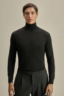 Merino Wool Extrafine Roll Neck Sweater Knitwear