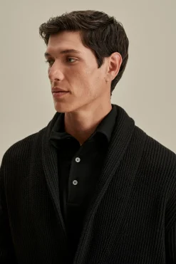 New Merino Wool Single Breasted Shawl Cardigan Knitwear