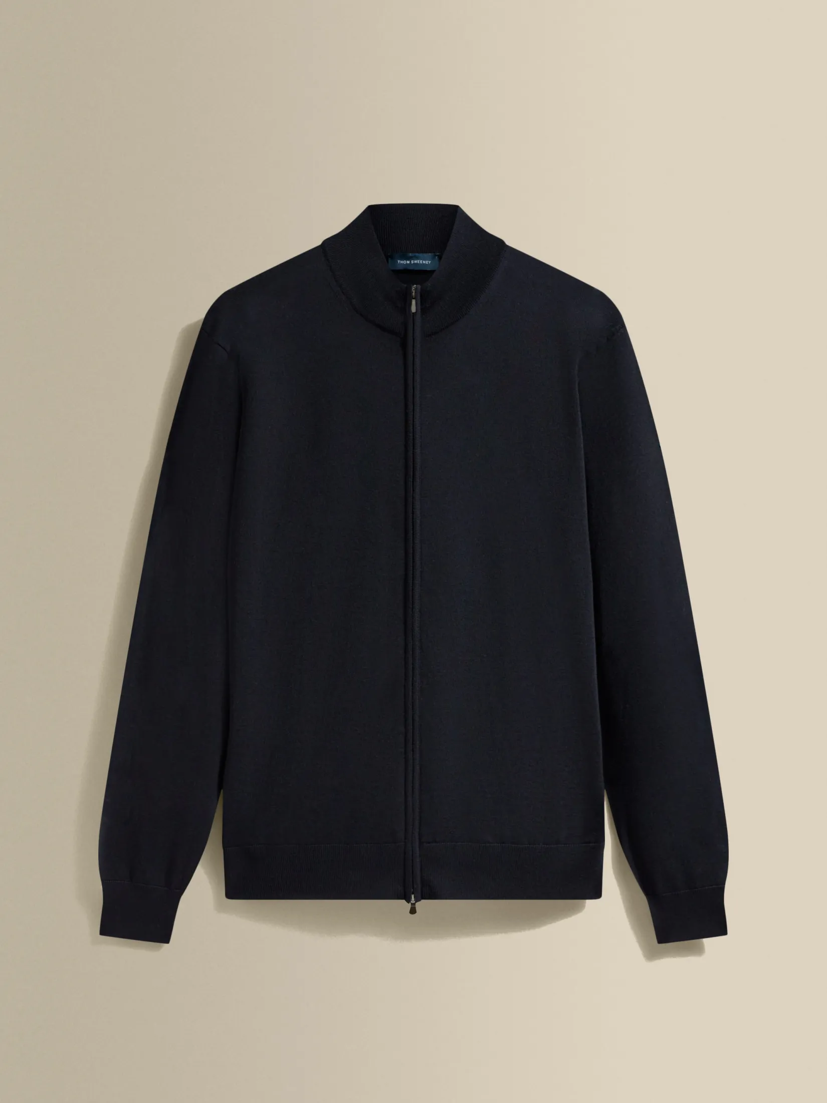 Best Merino Wool Zip-Through Mock Neck Knit Knitwear