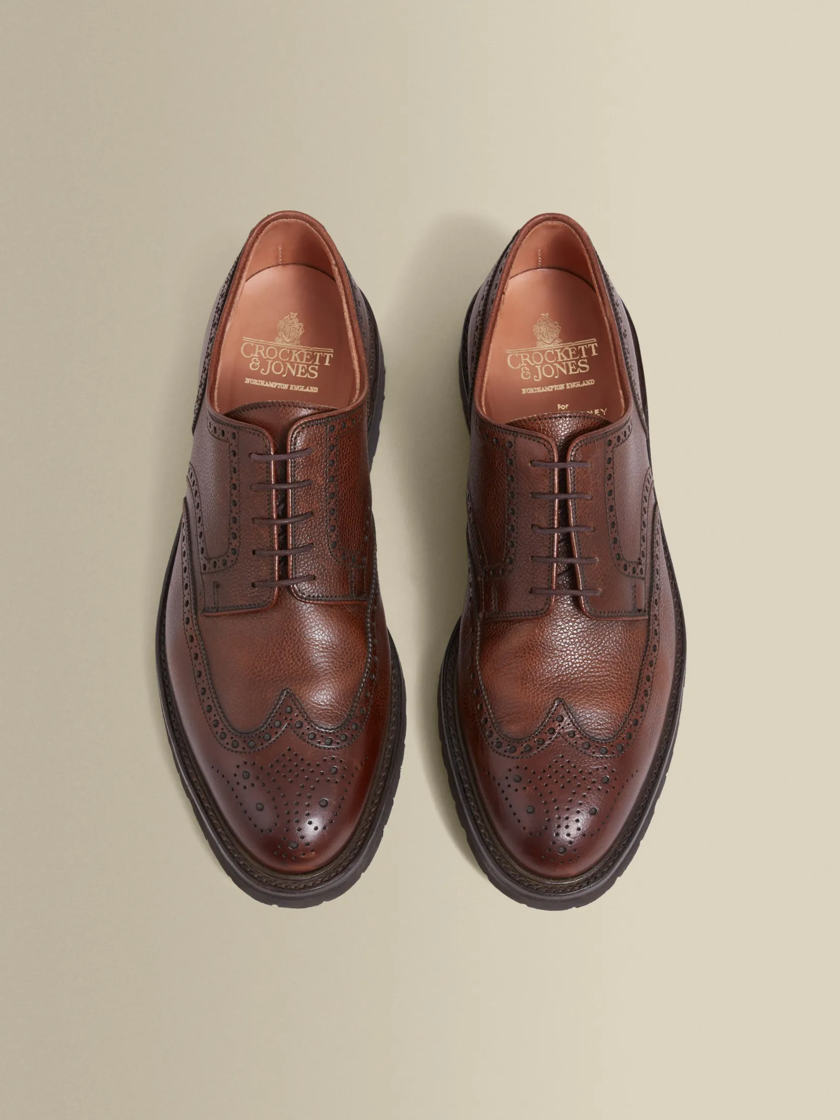 Sale Pebble Grain Leather Brogue Shoes Shoes