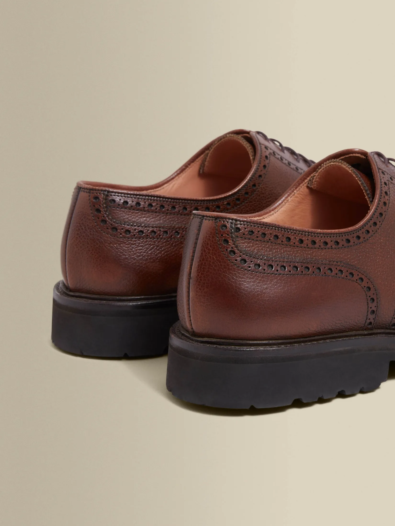 Sale Pebble Grain Leather Brogue Shoes Shoes