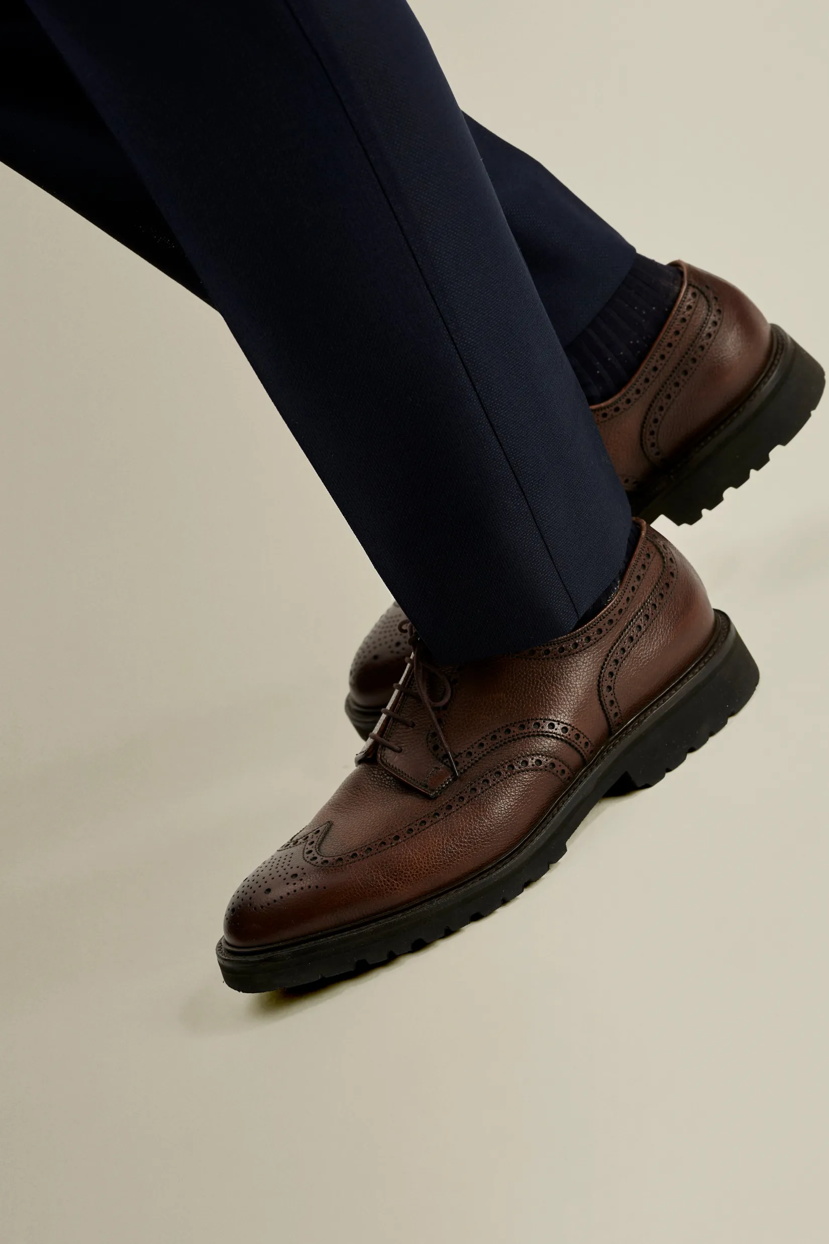 Sale Pebble Grain Leather Brogue Shoes Shoes