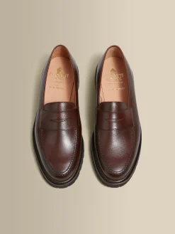 Sale Pebble Grain Leather Penny Loafer Shoes Shoes