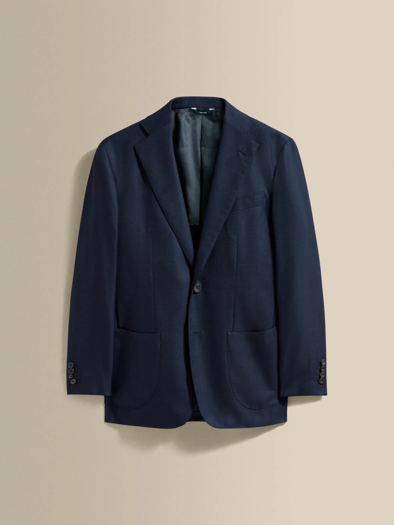 Hot Single Breasted Wool Hopsack Jacket Tailoring