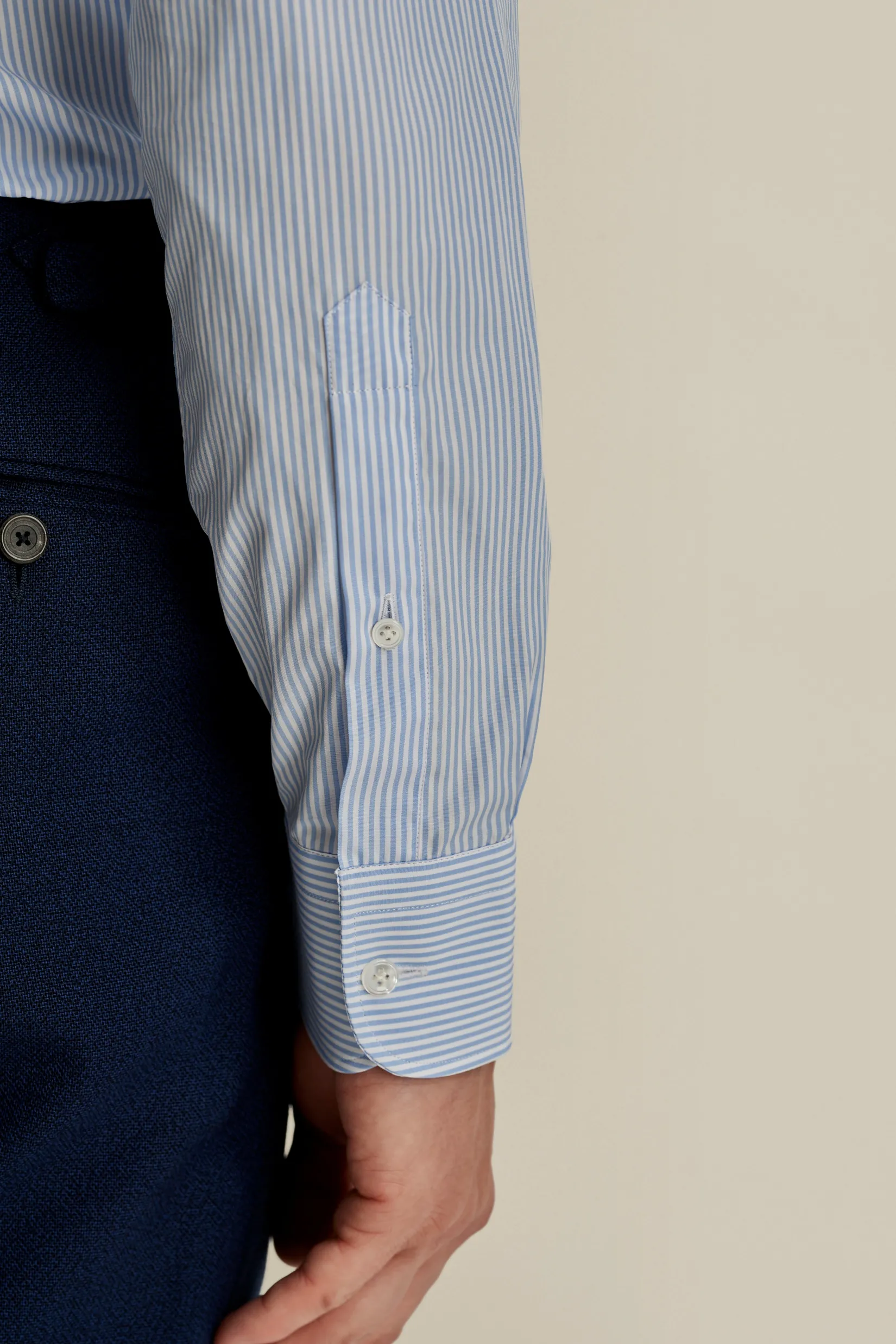 Best Solid Poplin Point Collar Bengal Stripe Shirt Shirts