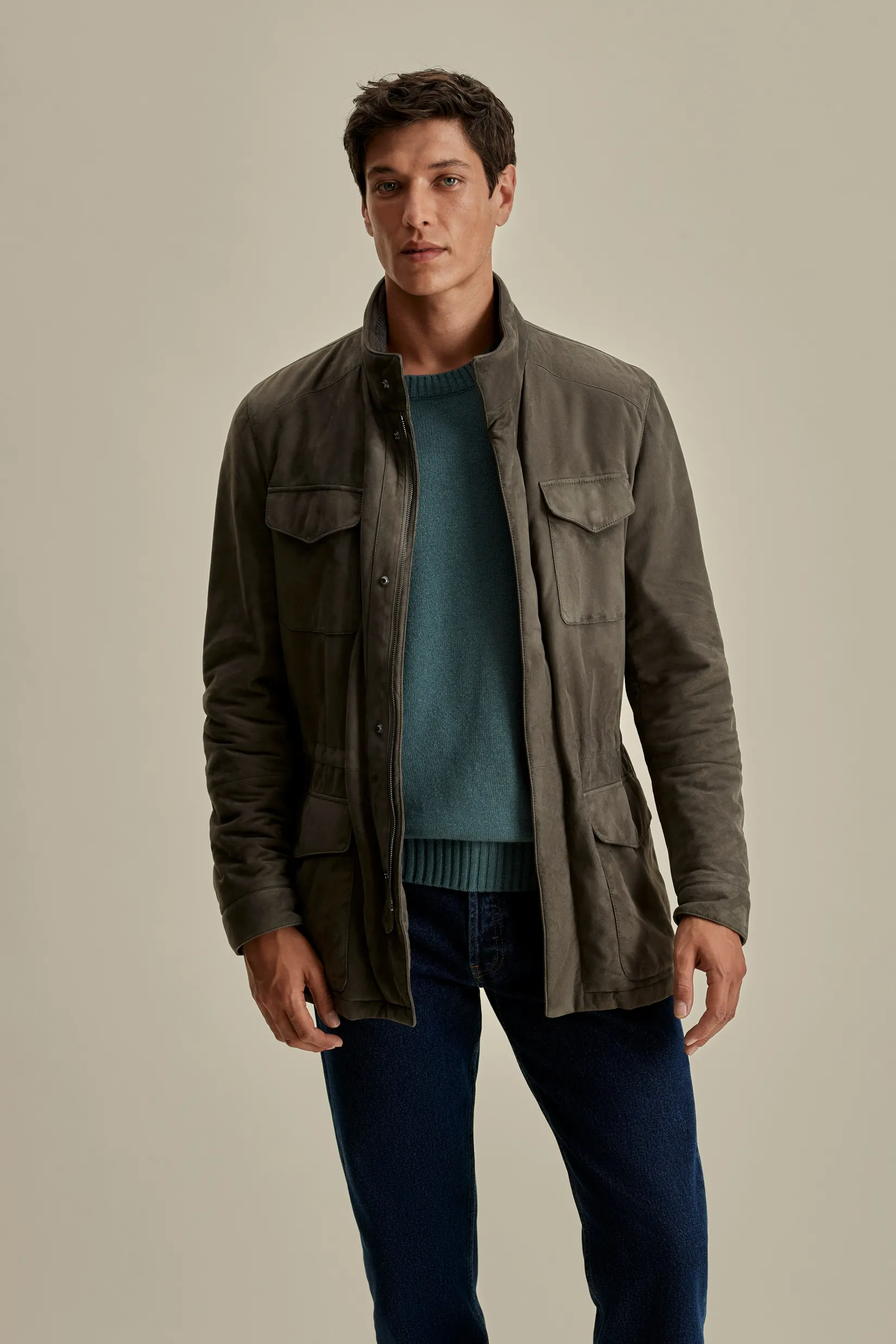 Online Suede Field Jacket Outerwear
