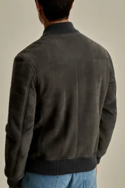 New Suede Sheepskin Bomber Jacket Outerwear