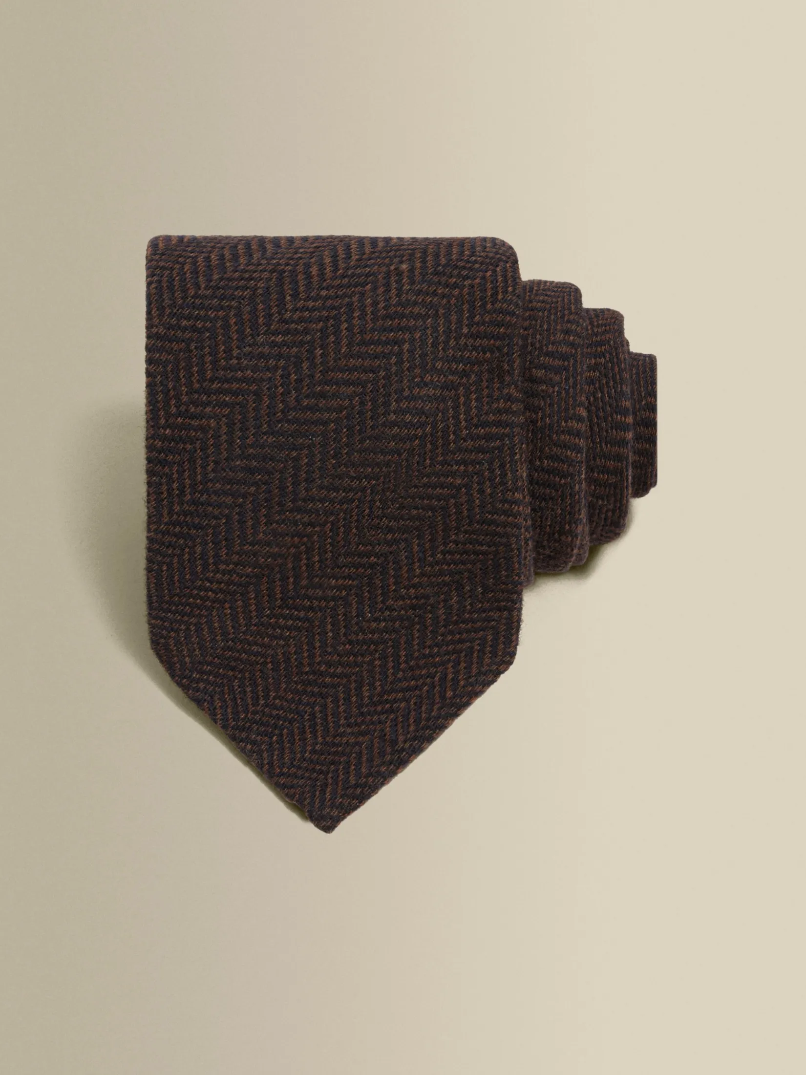 Outlet Wool Herringbone Tie Accessories