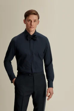 New Wool Silk Fly Front Dress Shirt Shirts