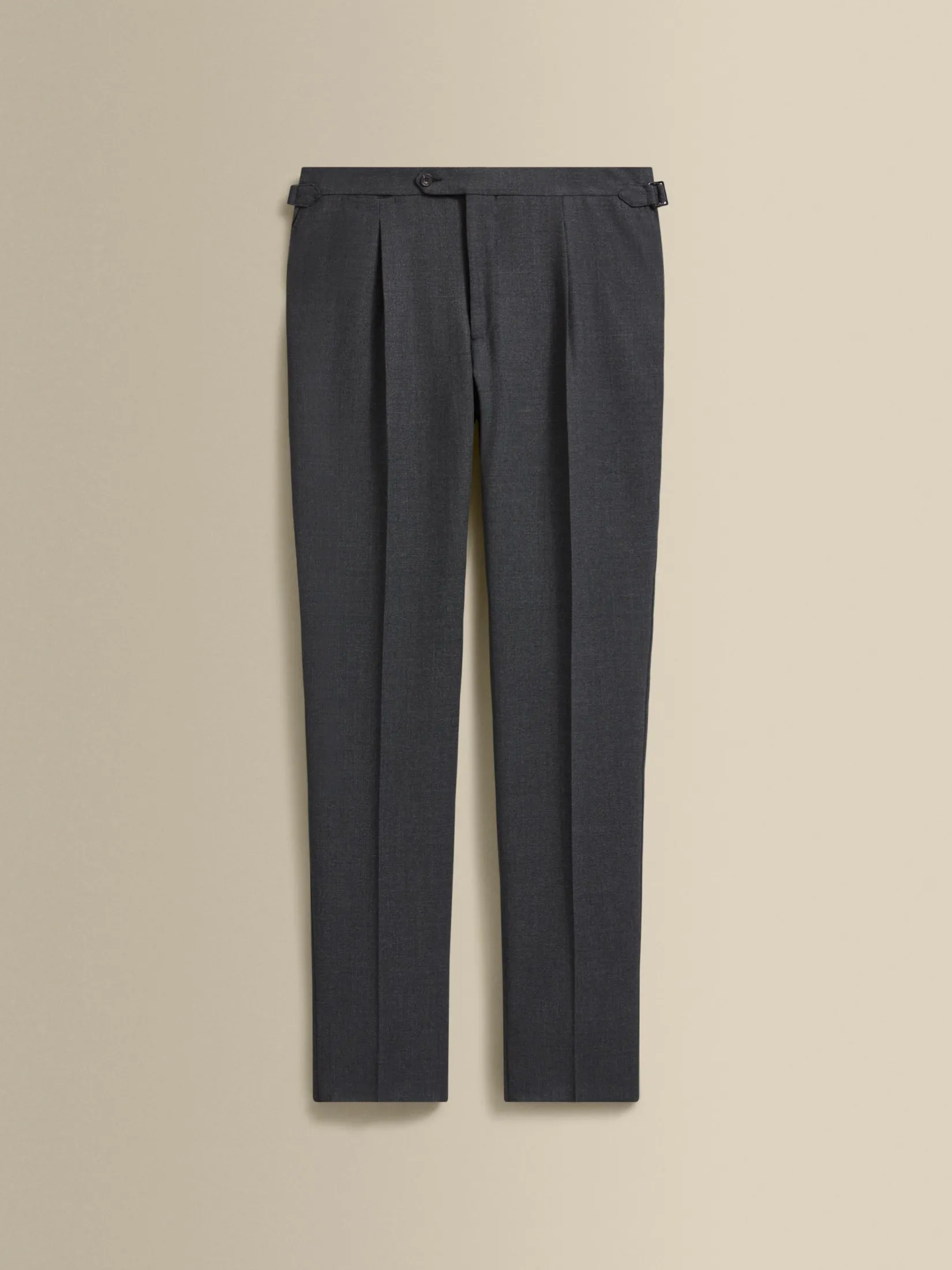 Online Wool Single Pleat Tailored Trousers Trousers & Shorts|Tailoring