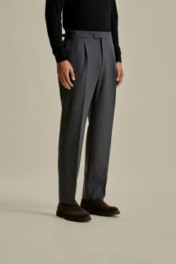 Online Wool Single Pleat Tailored Trousers Trousers & Shorts|Tailoring