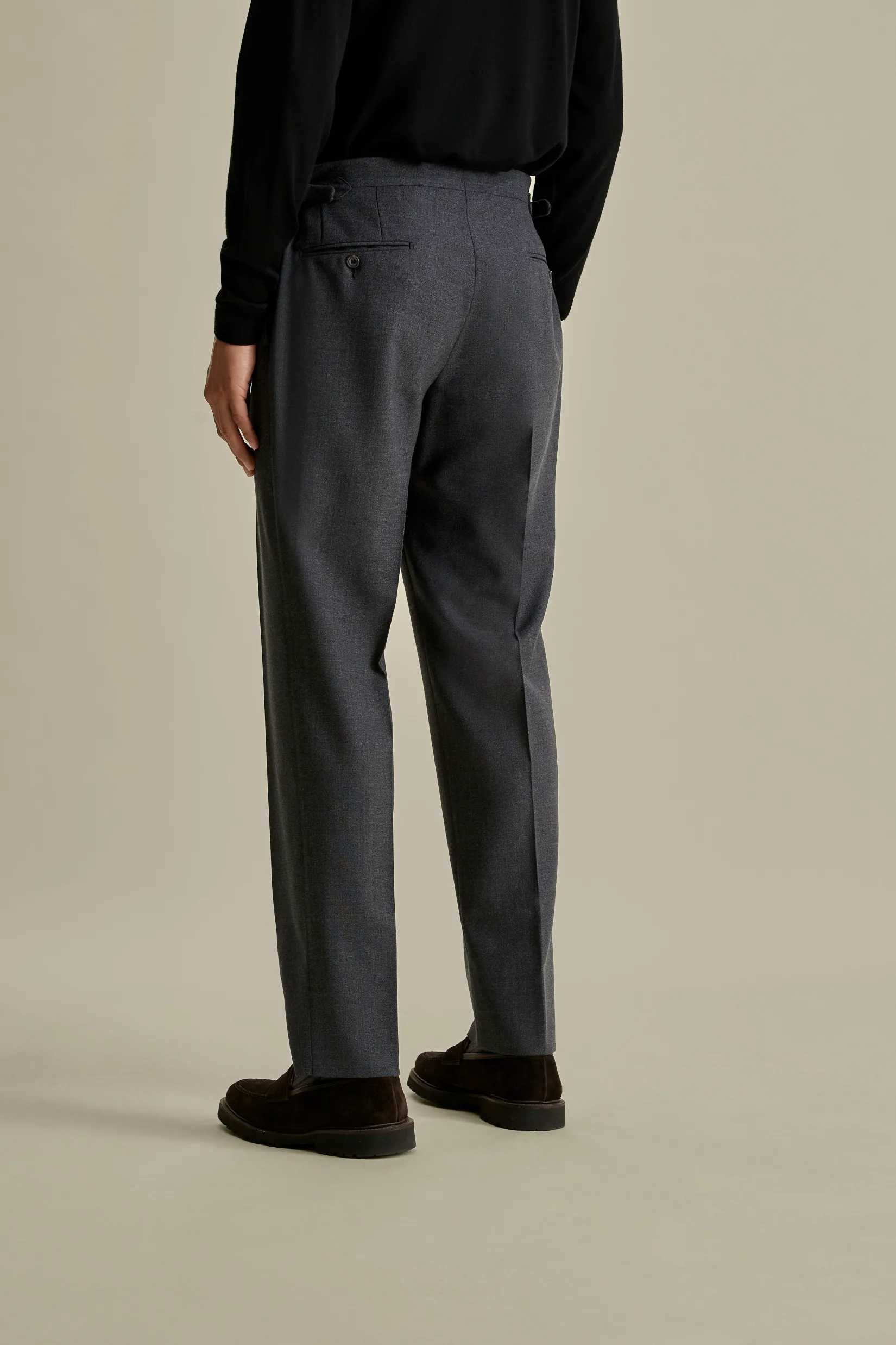Online Wool Single Pleat Tailored Trousers Trousers & Shorts|Tailoring