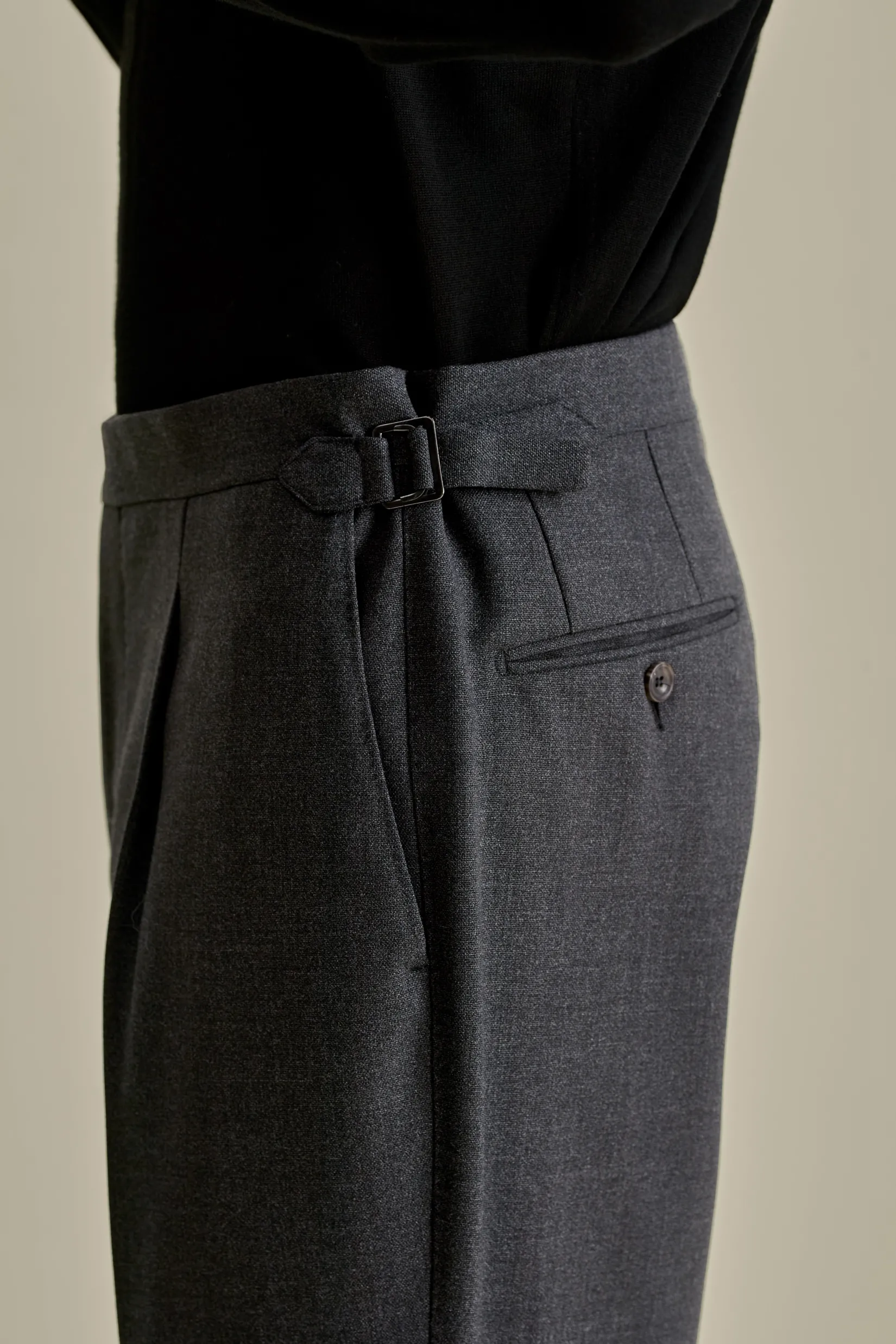 Online Wool Single Pleat Tailored Trousers Trousers & Shorts|Tailoring