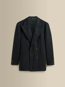 Hot Wool Unstructured Double Breasted Peak Lapel Jacket Tailoring